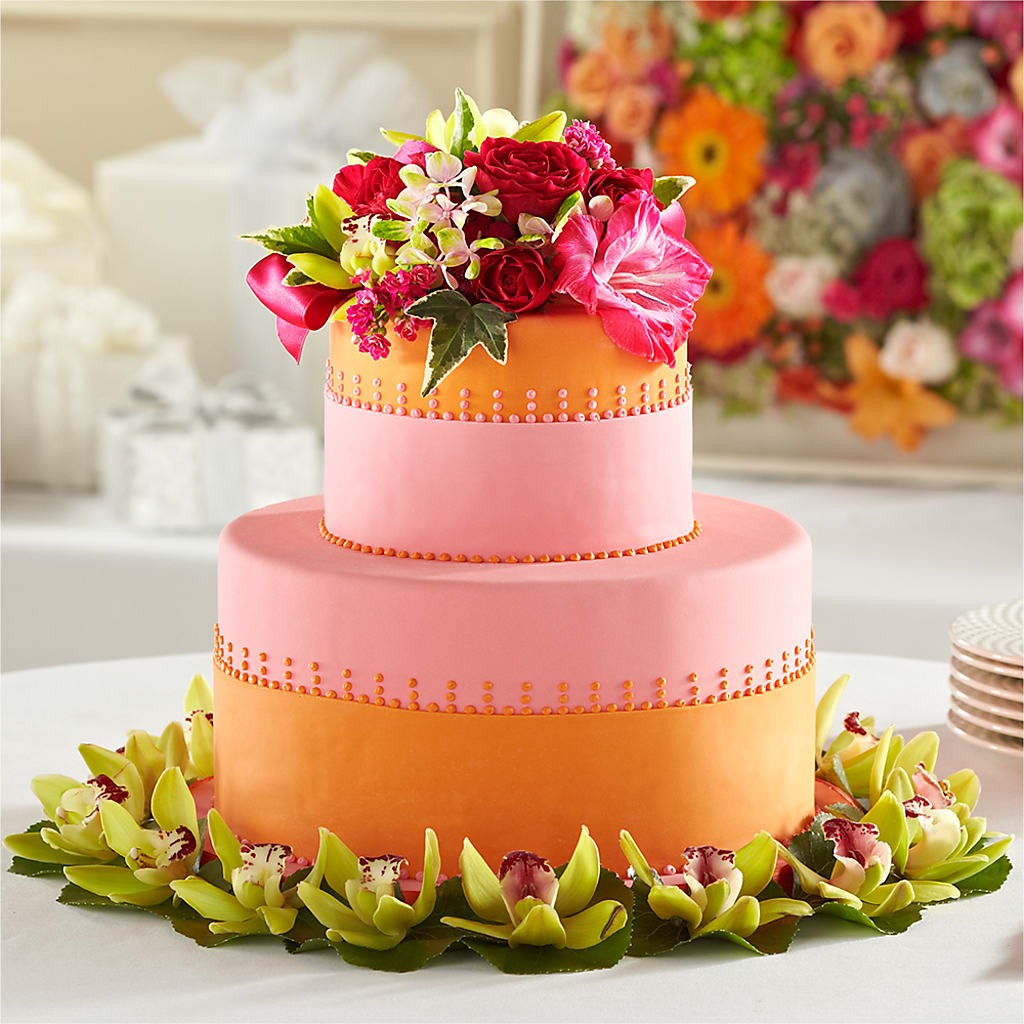 Sweet Citrus Cake Decor – CONNY'S FLOWER SHOP INC, Ashland MA